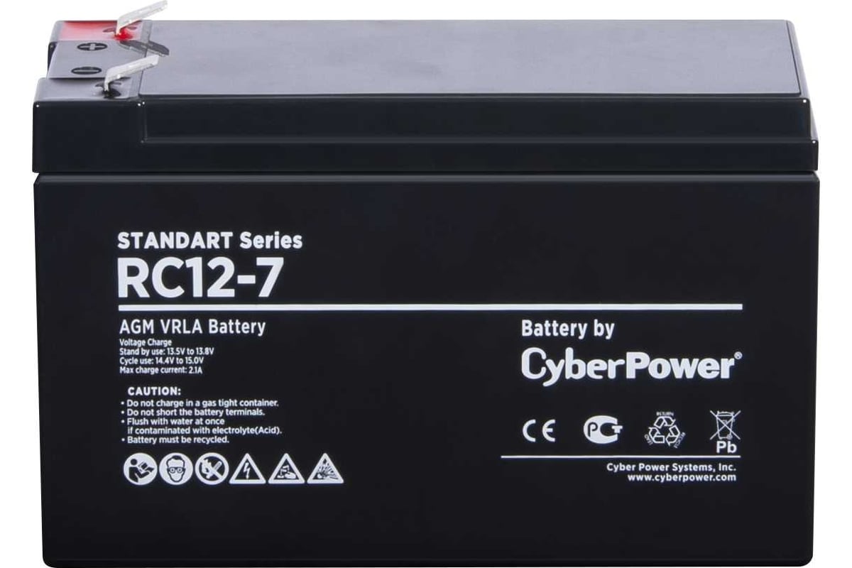 Аккумуляторная батарея 12В, 7 Ач CYBERPOWER RC 12-7 - выгодная цена ...