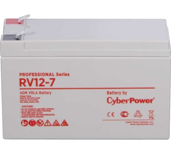 Аккумуляторная батарея 12В, 7.5 Ач CYBERPOWER RV 12-7