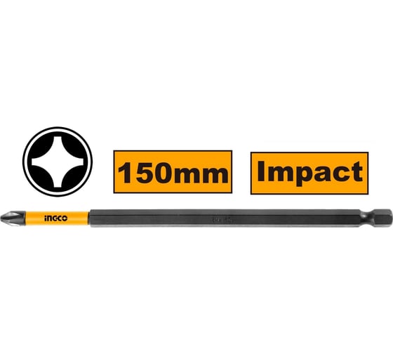 Набор ударных бит INDUSTRIAL PH1, 10 шт, 150 мм INGCO SDBIM11PH163
