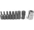Набор бит TORX с битодержателем 9 предметов, 3/8" Forsage 1119 F-3094 1