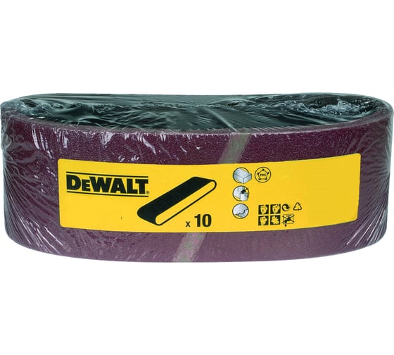 Лента шлифовальная (10 шт; 64х356 мм; 80G) DEWALT DT3667