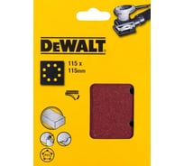 Лист шлифовальный перфорированный (10 шт; 115х115 мм; 80G) DEWALT DT3022