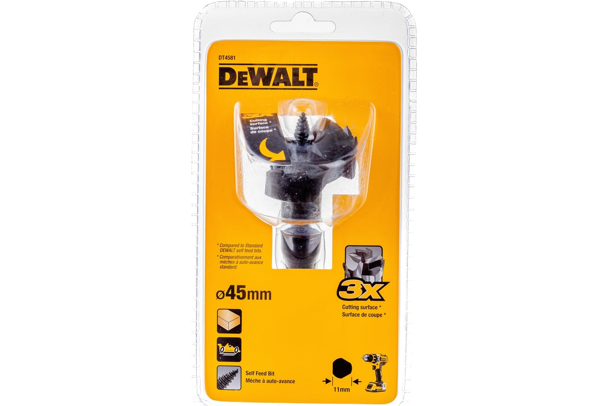 Сверло Форстнера по дереву 45 мм DEWALT DT4581 - выгодная цена, отзывы ...