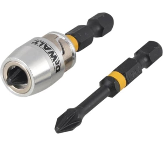 Биты PZ2, 57 мм, 2 шт + держатель MAGNETIC SCREW LOCK DEWALT DT70535T 1