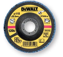 Лепестковый круг EXTREME 115x22.2 мм 120G, тип 29 DEWALT DT3258
