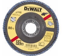 Лепестковый круг EXTREME 115x22.2 мм 80G, тип 29 DEWALT DT3257