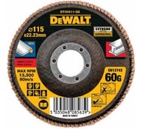 Лепестковый круг EXTREME 115x22.2 мм 60G, тип 27 DEWALT DT30611