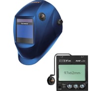 Маска сварщика с АСФ TECMEN Хамелеон ADF 815S TM16 синяя, с внешней кнопкой режима зачистки 100531618