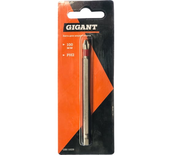 Бита (PH2; 100 мм) для шуруповерта Gigant GBS 11029