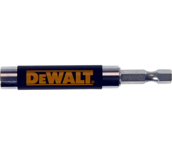 Держатель 1/4" магнитный с направляющей гильзой, 80 мм DEWALT DT7701