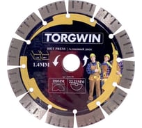 Диск алмазный TORGWIN отрезной сегмент трактор глубокорез по железобетону и камню 150х22.2хZ12/10х2.6мм / Professional for Universal / / T691178