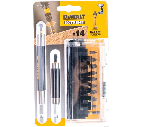 Набор насадок 25 мм с 2 держателями, 14 шт. DEWALT DT70512T 1