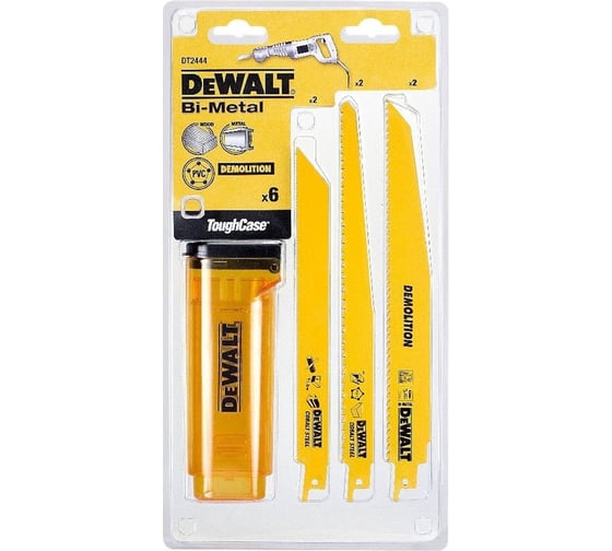 Набор полотен по металлу и дереву, 6 шт. DEWALT DT2444
