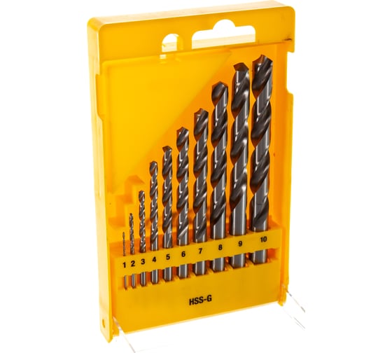 Набор сверл по металлу (1-10 мм, 10 шт., в пластиковой кассете) DEWALT DT5921
