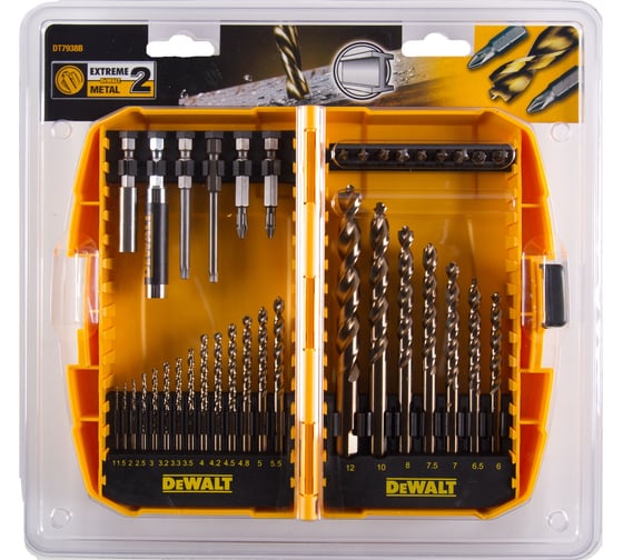 Набор сверл по металлу+биты, 36 шт. DEWALT Minisafe DT7938B