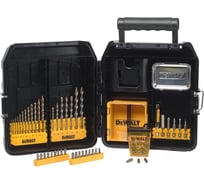 Набор сверл по металлу, камню+биты, 63 шт. DEWALT MaxisafeXL DT9281