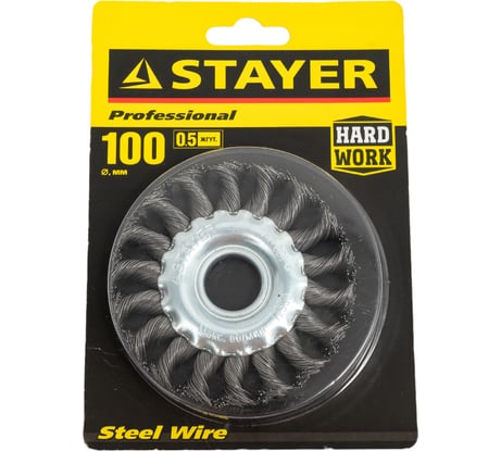 Щетка дисковая для УШМ (100 мм; 22.2 мм) STAYER 35120-100