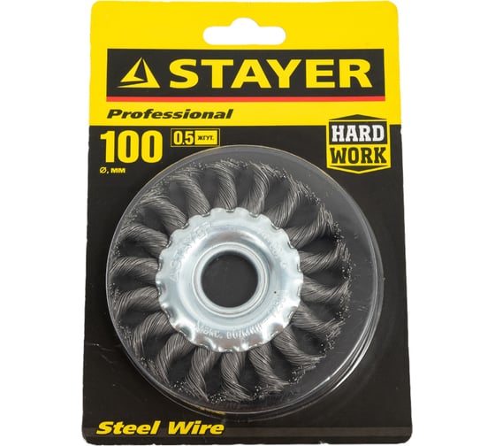 Щетка дисковая для УШМ (100 мм; 22.2 мм) STAYER 35120-100