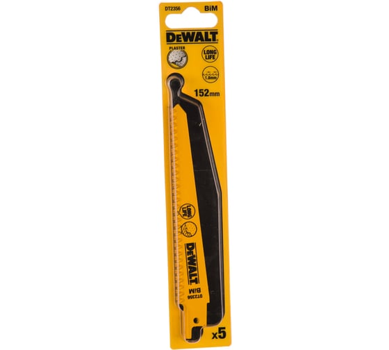 Полотно по гипсокартону BiM (152 мм, S628DF,  5 шт.) DEWALT DT2356