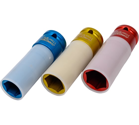 Комплект торцевых ударных глубоких головок 3шт Jonnesway S03AD4303S 47494