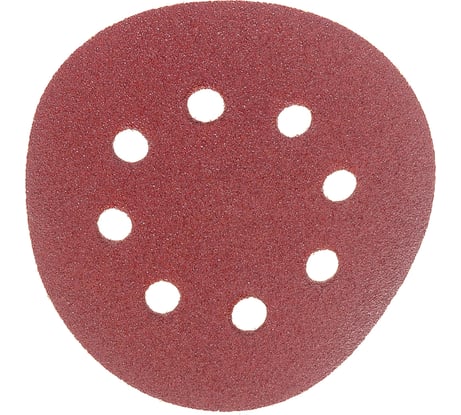 Круг абразивный на ворсовой подложке под липучку, перфорированный (5 шт; 125 мм; 8 отв; P 60) СИБРТЕХ 738037