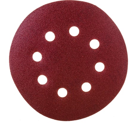 Круг абразивный на ворсовой подложке под липучку, перфорированный (5 шт; 125 мм; 8 отв; P 120) СИБРТЕХ 738067