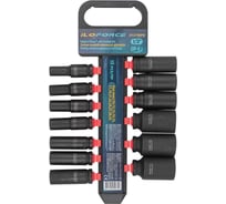 Набор головок ударных глубоких 13 предметов, 1/2'' (10, 12-15, 17, 19, 21, 22, 24, 27, 30, 32мм), на пластиковом держателе iLOFORCE IF-4137MPB(54750)