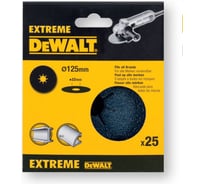 Круги шлифовальные фибровые EXTREME (125 мм, 80G, 25 шт.) DEWALT DT3213