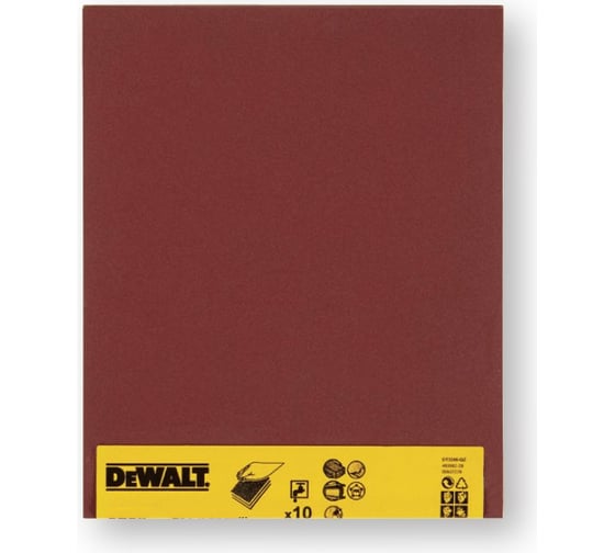 Шлифовальные листы влагостойские 230х280 мм, 240G DEWALT DT3245