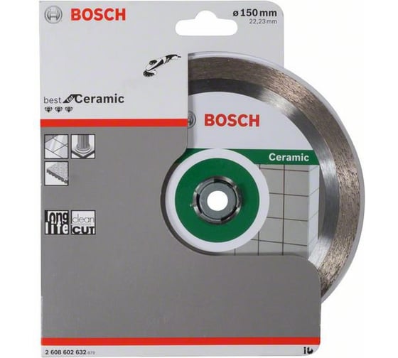 Алмазный диск по керамике 150х22,23 мм Bosch Best for Ceramic 2608602632