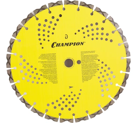 Диск алмазный 350х25,4х10 мм CHAMPION Гранит PRO Laser Granitek C1608