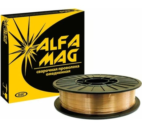 Проволока СВ08Г2С омедненная (SG-2) 1 мм, 5 кг (D200) желтый AlfaMag 59069