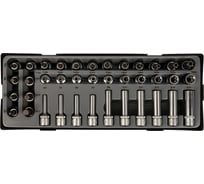 Набор головок-бит TORX внутренний с отверстием, TORX наружный с отверстием, Spline 3/8", 38 шт FORCE T3381