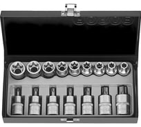 Набор головок 1/2", Е10-Е24 и Т40-Т70, 17 шт. FORCE 4172