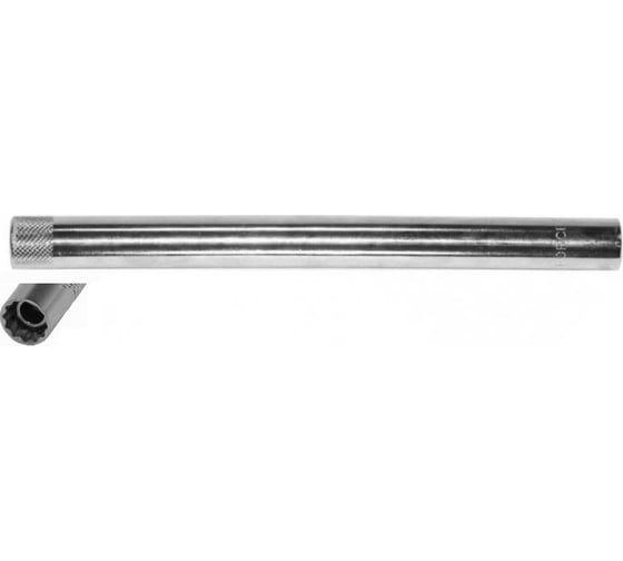 Головка свечная, магнитная, длинная L=250 мм, 12 гранная, 3/8", 16 мм FORCE H807325016M 1