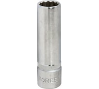 Головка длинная 1/2", 12 гранная, 28 мм в миниблистере с держателем FORCE H5497728