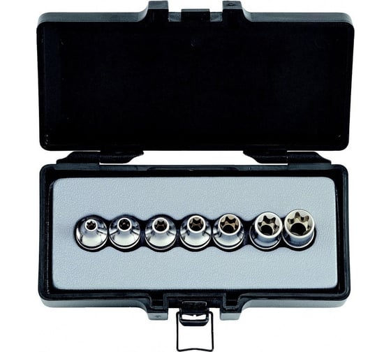 Набор головок 3/8" Е5-Е14, в кейсе, 7 шт. FORCE 3073