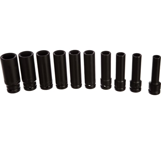 Набор 6 гранных длинных, ударных головок 1/2",  FORCE 4107-10
