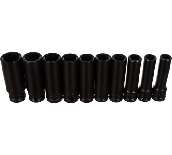Набор 6 гранных длинных, ударных головок 1/2" FORCE 4107-18