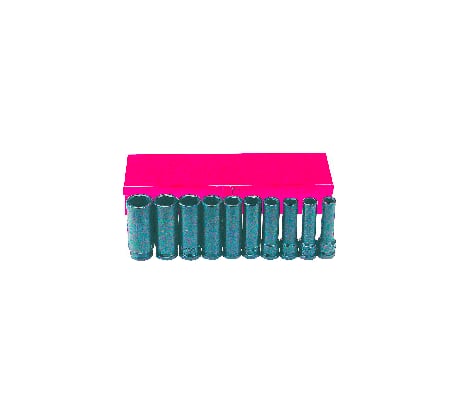 Набор длинных ударных головок дюймовых 1/2", 10 шт. FORCE 4107S