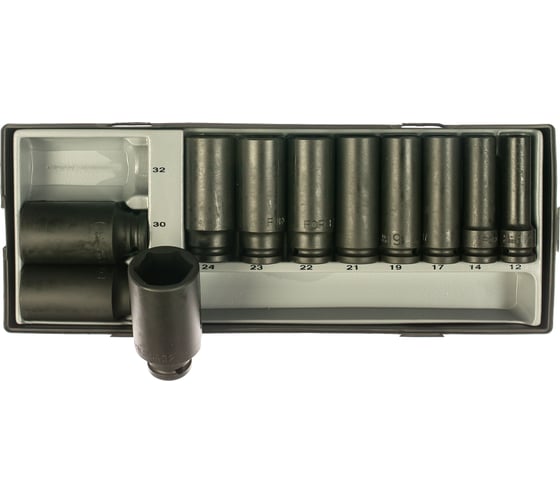 Набор ударных головок 1/2", L=85 мм, 11 шт., 12-32 мм FORCE T4119