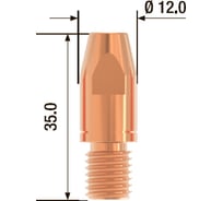 Наконечник контактный CuCrZr (10 шт; M10; 35 мм; 1.6 мм) FUBAG FB.CTM10.35-16