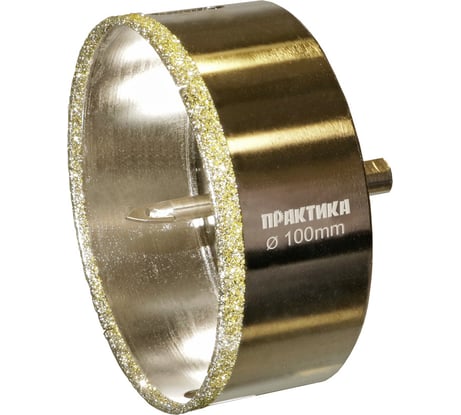 Коронка алмазная по керамограниту/керамике Профи (100х70 мм) ПРАКТИКА 917-743