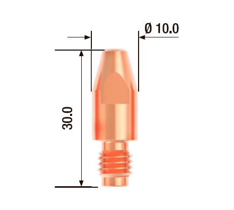 Наконечник контактный ECU (10 шт; 1.0 мм; M8; 30 мм) FUBAG FB.CTM8.30-10