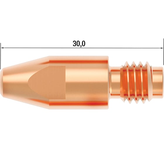 Наконечник контактный CuCrZr (25 шт; 1.4 мм; M8; 30 мм) FUBAG FB.CTM8.30-14L 1