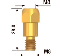 Адаптер контактного наконечника (2 шт; M8х28 мм) FUBAG FB.TA.M8.28