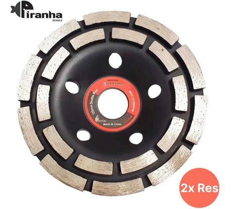 Алмазная чашка SAMGRUPP 2-х рядный сегмент 125 мм PIRANHA SAMC-086120125
