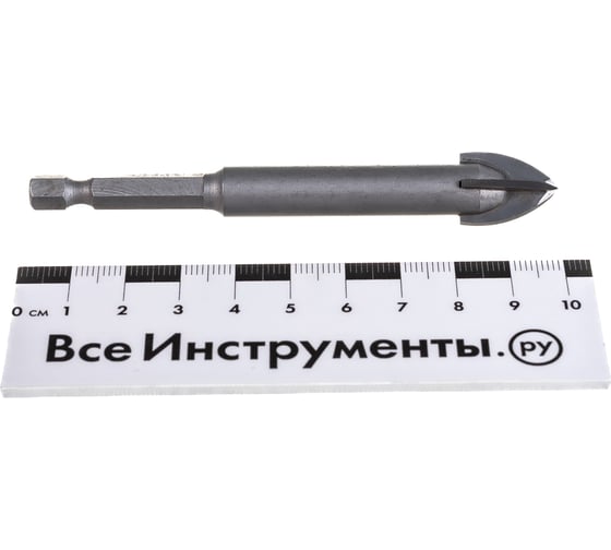 Сверло по стеклу и кафелю ЗУБР Профессионал 4-х резцовый, 14 мм, шестигранный хвостовик 29845-14_z01