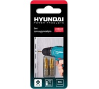 Биты (2 шт; PH1; 25 мм; TIN) для шуруповертов HYUNDAI 203102