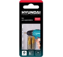 Биты (2 шт; PH3; 25 мм; TIN) для шуруповертов HYUNDAI 203107